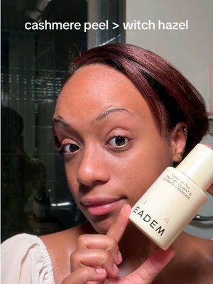 your esthetician friend has been telling you this for years! stop using witch hazel and switch to something that actually supports your skin barrier.  @EADEM (http://eadem.co/) Cashmere Peel gently exfoliates while hydrating with rice water and colloidal oatmeal.  & their Le Chouchou lip balm in Butter Mochi is the cherry ontop 🍒  both at @sephora #eadempartner 