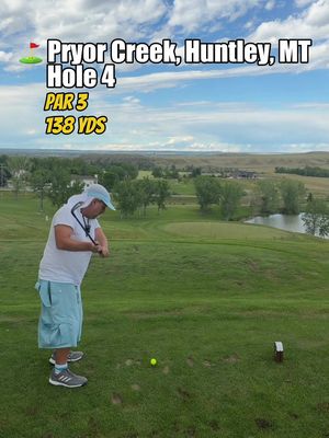 Cool little Par 3 in Montana #golf #golfswing #fyp #viral #barstool 