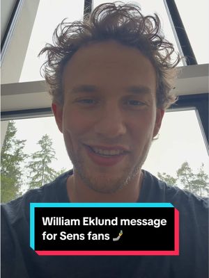 from: william eklund to: sens fans 🫶 #NHL #sens #selfie  #williameklund 