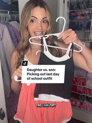 DAUGHTER VS. SON: PICKING OUT A LAST DAY OF SCHOOL OUTFIT  #momlife #momcomedy #momcontent #MomsofTikTok 