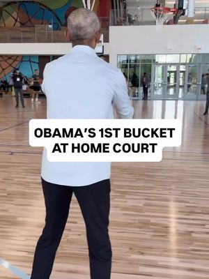 Barack Obama still A BUCKET 🎯 First shot at the Presidential Center? Cash. ✅
