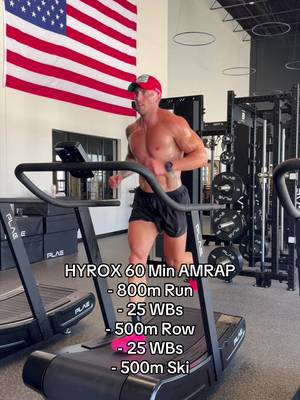 HYROX 60 Min AMRAP #workout #hyrox #hybrid #Running 