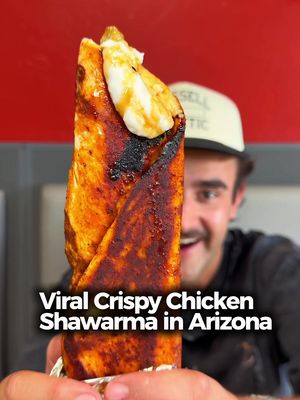 Tried the viral crispy chicken shawarma in Arizona… and it definitely lived up to the hype #arizona #tempeaz #azfoodie #shawarma #Foodie 