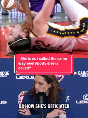 Caitlin Clark exited the game in a 111-109 loss to the Mercury. Head coach, Stephanie White, doesn't believe she is being called the same as everyone else. Do you agree? 🤔 #WNBA @Indiana Fever 