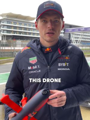 spoiler: the drone passes the test 🤝 🏁: Max Verstappen #redbull #givesyouwiiings #energydrink #f1 #drone