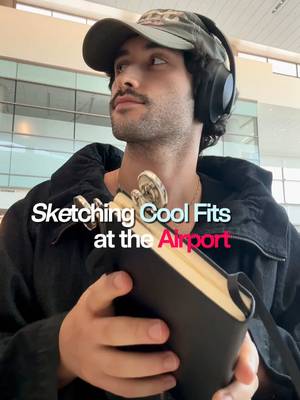 You ever on the conveyor belt at the airport and feel like you’re in Twilight just speed strolling past all the regular walkers and feel bad for them but also jealous becuase they’re mortal?  Yeah no me neither #art #sketching #drawing #airportfashion #fashionillustrator @delta @uni Brands @Winsor & Newton @Travelpro @TUMI 