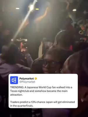A Japanese soccer fan in Texas for the World Cup turned a night out into a viral fan moment after walking into a local nightclub and joining the crowd on the dance floor. #japan #usa #texas #worldcup 