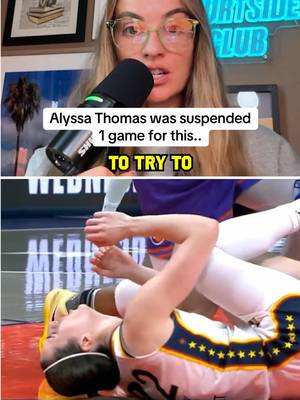 Alyssa Thomas was suspended 1 game for this (initially) uncalled foul on Caitlin Clark.. #wnba 