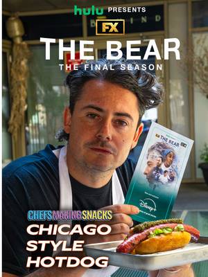 Andy Beynon’s Chicago Hot Dog inspired by FX’s The Bear on @disneyplusuk  We challenged the founder of Michelin starred Behind, (which famously earned its star just 20 days after opening, casual x) to make us a snack. But not just any snack, one inspired by The Bear's home town, Chicago. It doesn't get more Chicago than a beef frankfurter, does it?! Andy grew up around rustic, comforting food not too dissimilar to the dishes that shaped Carmy and Sydney. He even spent a stint working in Chicago, so when we handed him a Chicago-style hot dog, he knew exactly where to take it... a “dragged through the garden” style dog, loaded with all the traditional toppings, before adding his own Michelin twist, caviar and Sicilian prawns. How would you twist a Chicago hot dog? Don’t miss out on the final season of FX’s The Bear, exclusively on Disney+ 