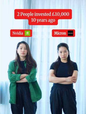 Nvidia vs Micron 📈 Not financial advice, illustration purposes only #nvidia #micron #investment 
