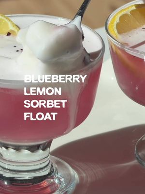 refreshing summer dessert 🍋🫐 #ad you’re only a few scoops of lemon sorbet away from turning your Refresher into the dessert of the summer 🍋✨ the recipe is simple — just mix @Twinings USA Blueberry Lemon Refreshers with water according to the directions (making sure to save those real blueberry fruit bits for toppings) and pour over a few scoops of lemon sorbet! Top with the real fruit bits and a slice of lemon before enjoying it with your bestie.  #PourStirWhoa #twiningsrefreshers #icecreamfloat #summerdessert 