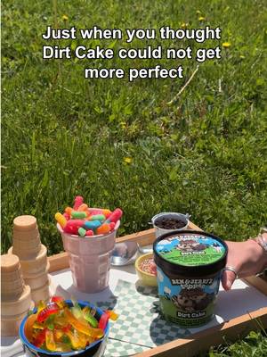 Childhood nostalgia vibes 🍦🍫🪱 #benandjerrys #dirtcake #dirtcakecone 