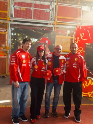 A simple visit in Maranello turning into a core memory 😍  #scuderiaferrarihp #scuderiaferrari #charlesleclerc #lewishamilton 