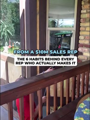 Every rep who's actually made it in this industry has these six habits running in the background, usually without even thinking about it anymore. ✅ Rejection doesn't stick. They hear no and knock on the next door the same way they knocked on the first. ✅ The process is non-negotiable. Good days or bad, the framework doesn't change. ✅ Their why is real.  Not a surface answer, something they actually fall back on when it gets hard. ✅ They never fold on price. They add value rather than subtract from the number. ✅  Rapport comes before the pitch.  Every time, no exceptions ✅ They track their numbers. Because you can't improve what you're not measuring These aren't personality traits. Their decisions are made early and eventually become automatic. Save this and audit yourself honestly.