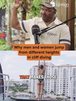 Men dive from 27m (89 ft). Women dive from 20m (66 ft). But why? 🤔 Cliff diver @morganeherculano explains the real reasons behind the height gap, from how the body absorbs impact to how much room the sport still has to grow. 🎧 Listen to the full episode on the Team Ignition Show Podcast now. Link in bio. #teamignition #cliffdiving #extremesports #podcast #diving