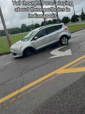 I’m telling y’all they fix ts💀🫩 ##fyp##indiana##indianapolis##potholes