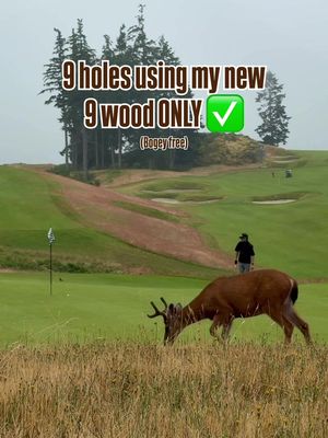 9 holes using my new 9 wood ONLY ✅ #golf 