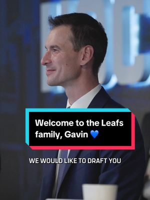 Welcome to the Maple Leafs family, Gavin 💙 #NHL #leafs #nhldraft 