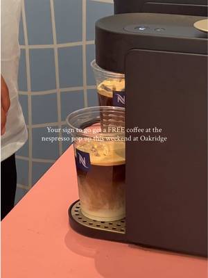 June 24-28 ☕️ at Oakridge Park You can choose between coconut vanilla flavour and Active (almond and vanilla) with vitamin B6 💛 • • • #nespresso #oakridgepark #vancouverthingstodo 