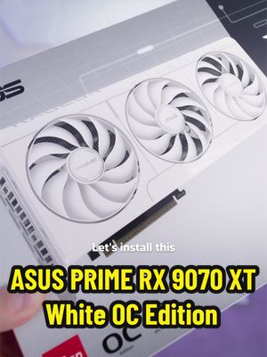 This GPU 😍 👉 ASUS PRIME RX 9070 XT White OC Edition Such a good option if you want a powerful GPU without completely breaking the bank - 16GB GDDR6 - 2.5-slot design - 3 Dual-ball bearing fans that are quiet 🤫 - Dual BIOS to switch between Performance and Quiet mode @ASUS North America  #ASUSPrime #ASUSGraphicsCards #RadeonRX9070XT #PCBuild #techtok [AD]