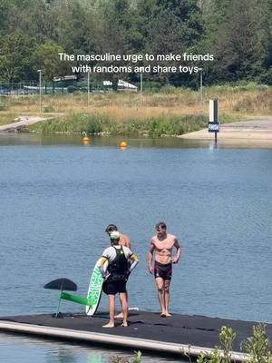 Swims to the other side of the lake “hey mate can I try, can you teach me”