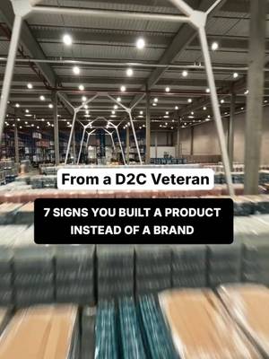 Products can win customers. Brands keep them coming back. Here are **7 signs you built a product instead of a brand:** 1. Customers only compare prices. 2. Nobody remembers your story. 3. Loyalty disappears when competitors discount. 4. Referrals are rare. 5. Marketing is getting more expensive. 6. People describe what you sell, not who you are. 7. Growth depends on constant acquisition. Follow for more DTC, branding, and consumer brand insights.