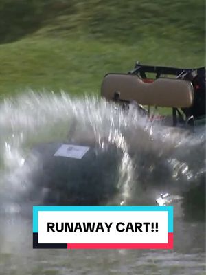 Sir, you can’t park here. 🤣 Throwback to this runaway cart moment at the Travelers Championship. #golf #golftok #PGATOUR 