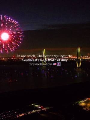 In one week, Charleston will host the Southeast’s largest 4th of July fireworks show. 🎆 As part of the nationwide America250 and SC250 celebrations marking 250 years of the United States, Charleston Harbor will light up with an unforgettable fireworks display, live music, and a celebration unlike anything the city has seen before. Whether you’re watching from the waterfront, a boat, or across the harbor, this is one 4th of July you won’t want to miss.