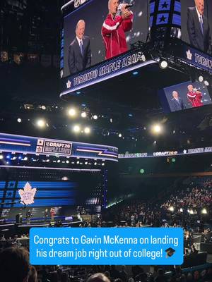 Gavin McKenna successfully landed a high-paying job straight out of college 👏 Great benefits, new management, and cool co-workers at this job! #torontomapleleafs #leafsnation 
