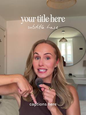 This is where your title, text on screen, captions and overlays go depending on how you film yourself!! 🫶🏼