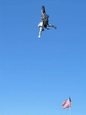 This angle of Rob Adelberg’s bronze medal trick 🤯 #moto #fmx #XGames 