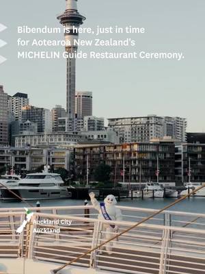 Tomorrow, Aotearoa New Zealand becomes the first MICHELIN Guide destination in Oceania. Ahead of the reveal, we spent the day sharing a taste of Auckland with the man of the hour. 📍Auckland City, Auckland #NZMustDo #NZBucketList #MICHELINGuideNZ 👉@visitauckland @wellingtonnz @christchurchnz @queenstownnz @skytower_nz @skycityakl👈 ID: Bibendum (the Michelin Man) stands on Auckland's waterfront with the Sky Tower skyline behind, celebrating New Zealand's Michelin Guide debut.