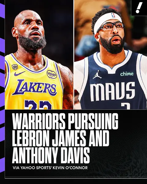 The Warriors are attempting to trade with the Wizards for Anthony Davis and then sign free agent forward LeBron James, per Yahoo Sports' @Kevin O’Connor. Sources say Golden State hope adding Davis would help lure LeBron from the Lakers once free agency opens on June 30. #lakers #NBA #warriors #stephcurry #anthonydavis 