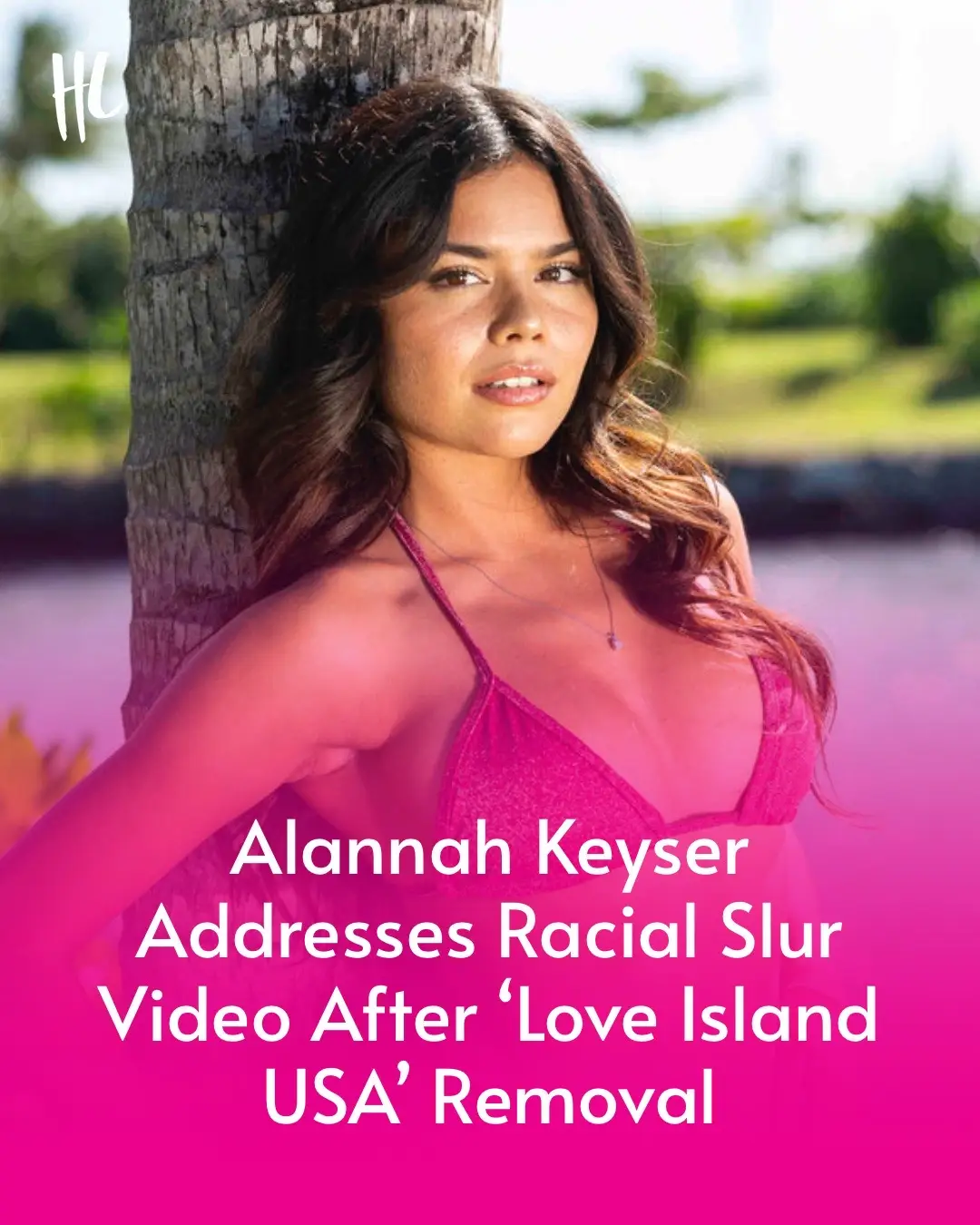 Alannah Keyser addressed the racial slur video that resurfaced after her removal from ‘Love Island USA.’ In the video, she noted, “The video is from six years ago, and that word is just not in my vocabulary any more. ... What has been shared does not reflect the truth, and it’s never been in my character to discriminate against anybody’s skin colour. I do want to say directly that I do not support racism or discrimination of any kind, and I never have.” (📸: Courtesy of Peacock)