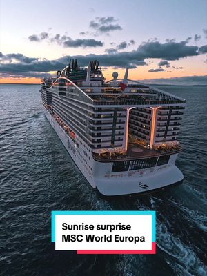 So you thought it was just a sunrise 😏 MSC World Europa showing off the views you didn’t see coming. MSC Voyagers Days are back. Book by 30 September and get 1000 extra points before you even sail. 📸 @Jedeye  #MSCCruises #cruisetok #cruiseviews #shiptour #cruiselife 