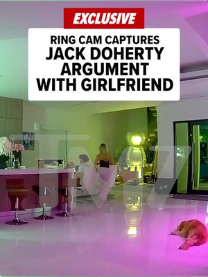 ⚠️🫢 Ring cam footage appears to show Jack Doherty getting hit in the face with a water bottle during a heated argument with his girlfriend.
