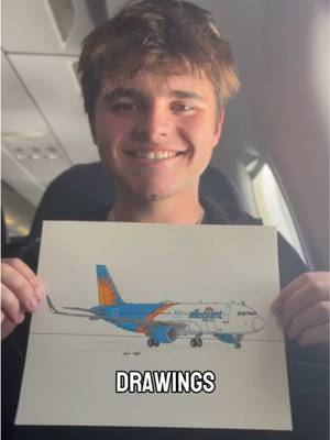 Some artwork is just too good not to share. 😍 Here's a closer look at the original Allegiant aircraft drawing by @indyaviator. We were blown away by the detail, the passion, and the heart behind it. (And yes—this is the same artwork that he turned into commemorative postcards and gifted to all passengers on board a recent inaugural flight!)