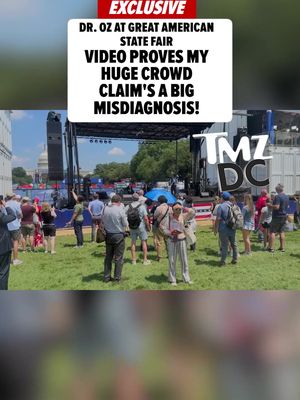 😵‍💫👀Dr. Oz might want to get his eyes checked ... he says there's "tons of people" at the Great American State Fair ... but one pan of the camera makes a completely opposite diagnosis.