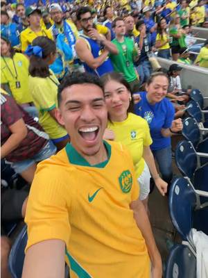 At the Brazil vs Japan game & im not alone! Had to bring my wifey & momma to experience their first world cup game❤️🇧🇷 @Valentina Damas #FifaWorldCup2026 