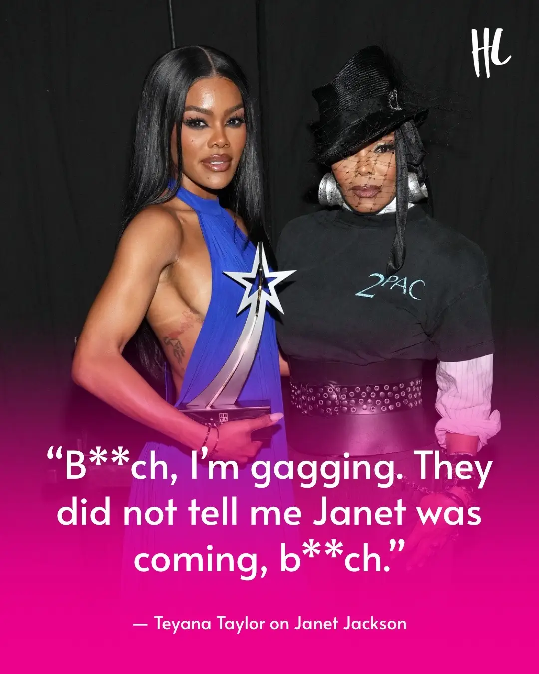 Teyana Taylor received the Icon of the Year award at the 2026 BET Awards last night, and her reaction when Janet Jackson walked out to present it was everything.🤭 (📸: Getty Images)