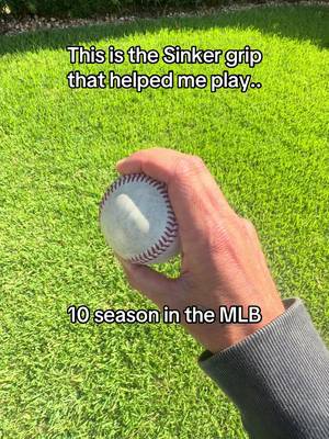 Sinker grip. #pitching #pitcher #baseballcoach #baseball #baseballdad 