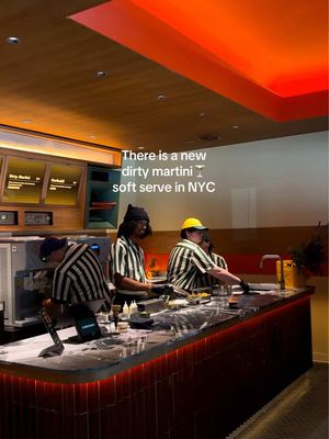 A dirty martini🍸... but make it soft serve 🍦 ! The team behind Double Chicken Please opened a new soft serve spot #nycdesserts #icecream #doublechickenplease #lowereastside #nycfood 