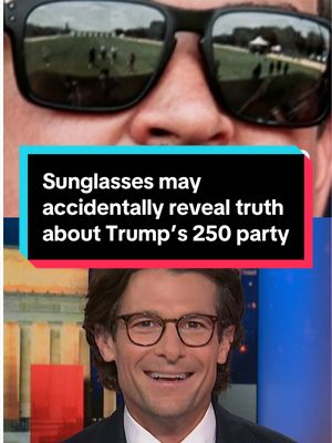 The reflection in a guitarist’s shades may have accidentally exposed the turnout problem at Trump’s America 250 celebration. @Jacob Soboroff explains. #news