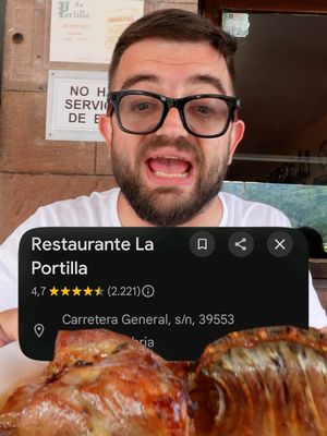 Vaya descubrimientos esta semana, La Portilla y su cabrito, increíble, del top tres en restaurantes de pueblo en Cantabria. #bar #restaurante 