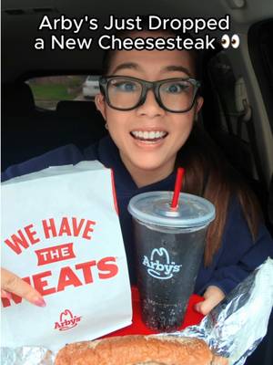 Trying Arby’s new Cheesesteak @Arbys  #arbyspartner #fastfood #newfood #sandwich #arbys 