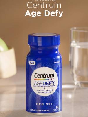 16 healthy aging benefits† to support you, every day!⚡️ New Centrum Age Defy 💪 †Vitamins and key nutrients support 16 healthy aging benefits*. See product label or visit Centrum.com for the full list of benefits and ingredients. *These statements have not been evaluated by the Food and Drug Administration. This product is not intended to diagnose, treat, cure or prevent any disease. 