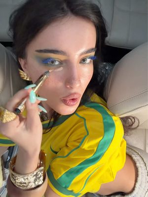 in honour of today’s win.. brazil makeup!!! 🇧🇷 ⚽️ which country next ???  #worldcup #brazil #makeup #beauty #makeuptut