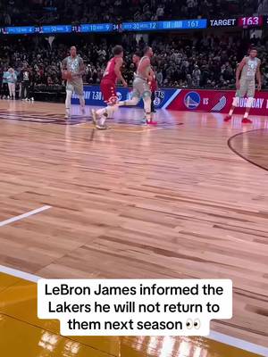 LeBron James will continue his NBA career for the 2026-27 season and has informed the Los Angeles Lakers they can move on 😦 (🎥:@Al Palagonia) #lebron #NBA #lakers 