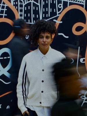 Artist Shantell Martin often references nature in her bold pieces, which highlight her signature line work. She brought that same ethos to a large-scale mural created in partnership with @merrell.