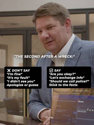 🚗 What you say in the first 60 seconds after a crash can affect your injury claim for months. It’s easy to apologize, admit fault, or tell everyone you’re okay. But those words can be taken out of context long before all the facts are known. Take a breath. Make sure everyone is safe, exchange information, call the police if necessary, and stick to the facts. 💡 Save this post - you'll be glad you know this if you're ever in a wreck. #CarAccident #PersonalInjury #TexasLaw #LegalTips #WestTexas #KnowYourRights